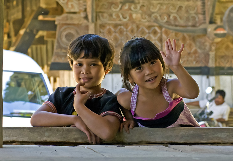 Kinderen in Torajaland, Sulawesi